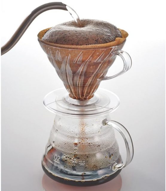HARIO V60 Plastic V-Shaped Cone Coffee Dripper with Heat Retention, Transparent, Size 02, 2 - Image 3