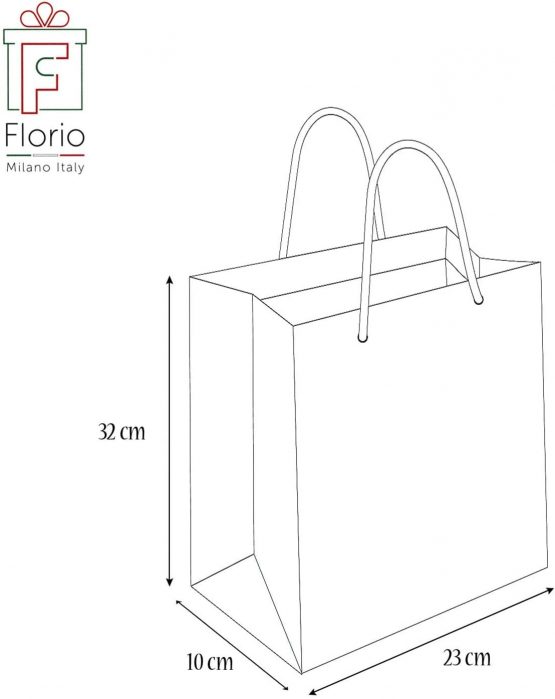 Paper Shopper with Twisted Paper Handle, Assorted Colours, 23 x 10 x 32, Pack of 25 - Image 4