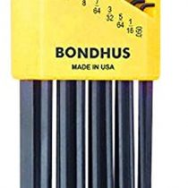 Bondhus 116-16537 13Pc Stubby Ball End L-Wrench Set .050-3-8
