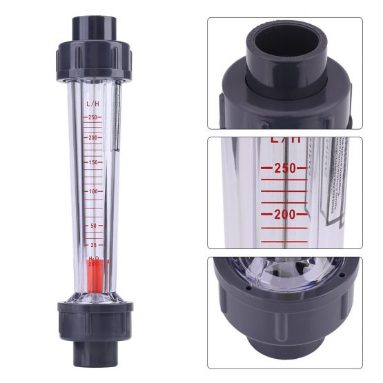 Flowmeter Rotameter Plastic Tube Type Lzs-15 25-250L/H Instantaneous Water Liquid Flow Meter Dn15 1/2" - Image 4