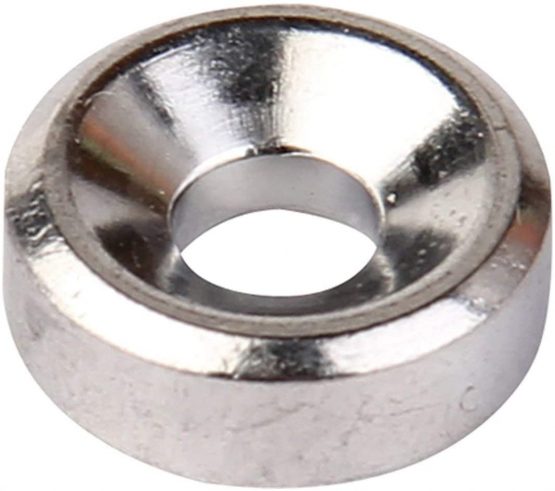 Musiclily Electric Guitar Bass Neck Joint Bushings & Bolts,Chrome (4 Pieces) - Image 2