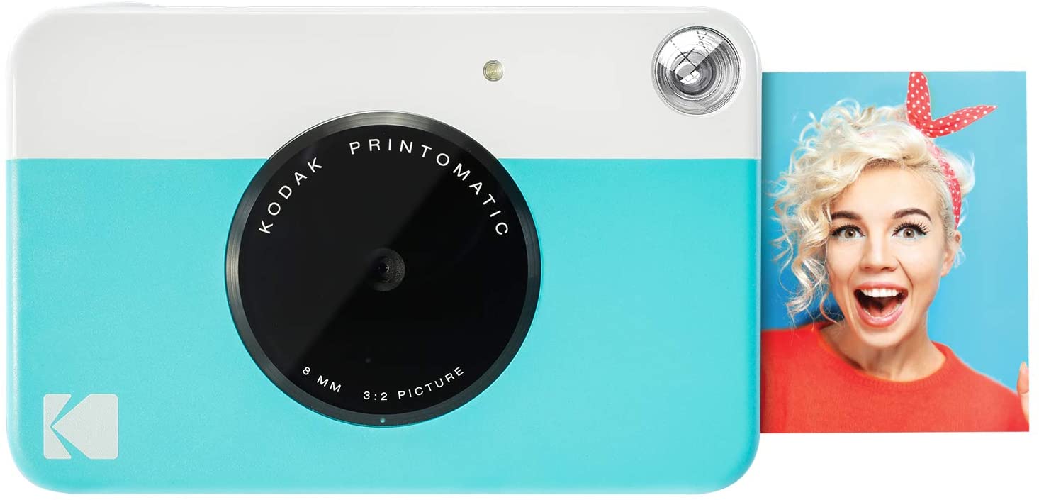 AM KODAK Printomatic Full-Color Instant Print Digital Camera, Zink 2x3" (5.1x7.5 cm) Sticky-Back Photo Paper, 5MP, Portable