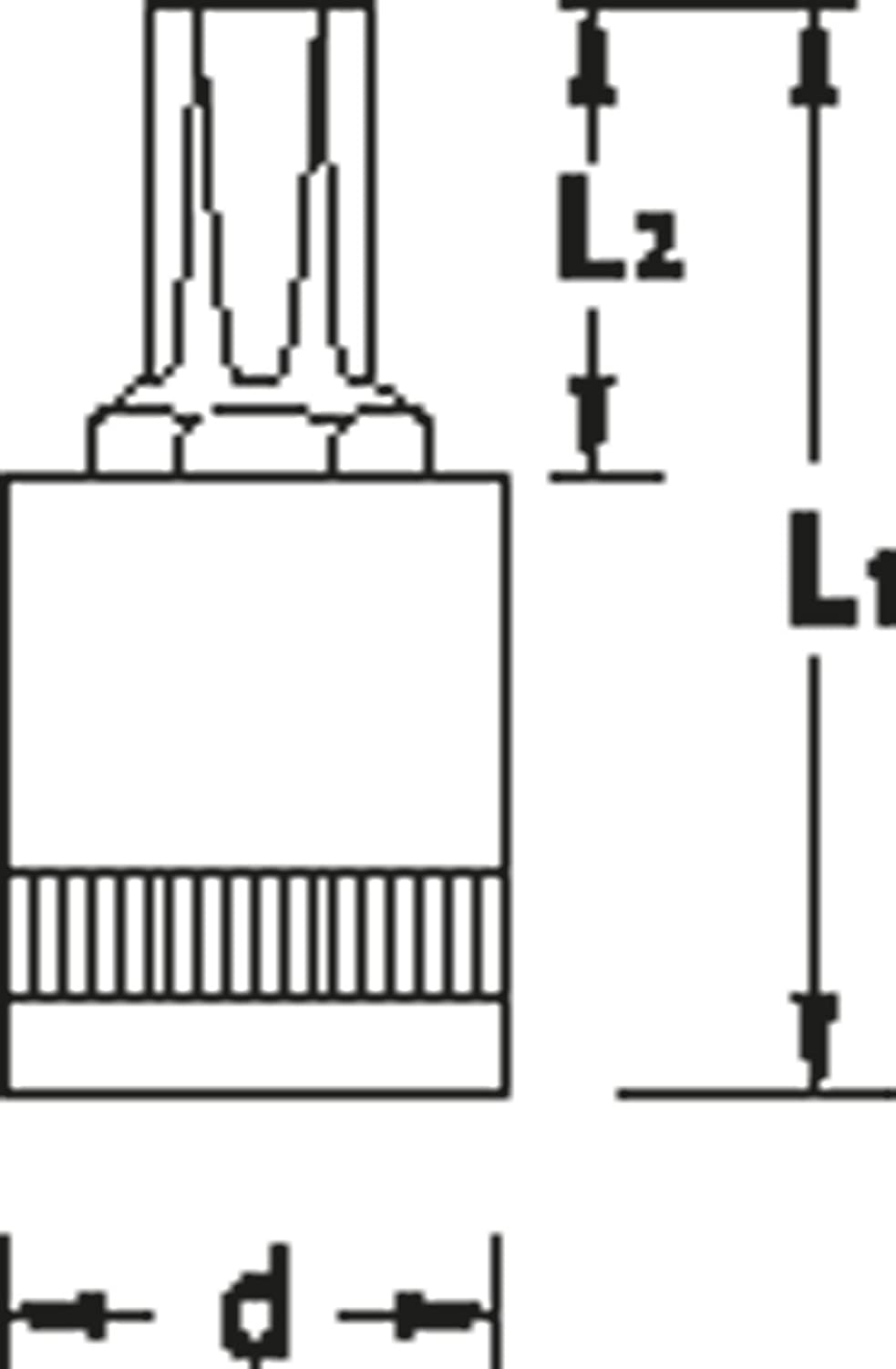 GEDORE Screwdriver bit socket Torx, T27, AF 4.99 mm, 1/4" 6.3 mm, Screwdriver bit socket, Tool, ITX 20 T27 - Image 2