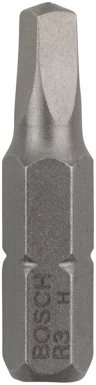 Bosch Accessories 3 Pieces Extra Hard Quality Screw Bit Set for Square Hollow Screws R3 Thickness, 25 mm Length