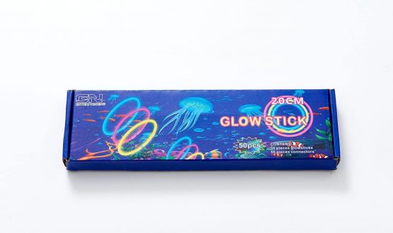 Generic V_GS-Mix 8" Inch Sticks Packs Bracelets Necklaces Neon Light Fluorescent 50 Pieces Glow-in-The-Dark Fun Party Accessory, Multi Colour - Image 3