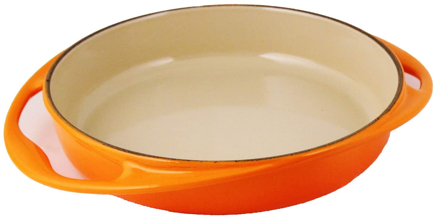 Le Creuset Enamelled Cast Iron Round Tatin Roasting Dish, 28cm, 2.6 Litres, Volcanic, 20129280902460, 28 cm