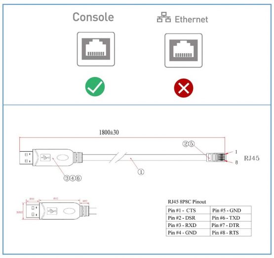 DSD TECH SH-RJ45P USB to Console cable with PL2303RA chip for Cisco Routers Switches 1.8M/5.9FT - Image 3