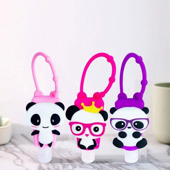 Ulife Mall Panda Travel Keychain Bottles Set (6 Pack), 30 ml Leak Proof Refillable Empty Bottles Hand Sanitiser Holders Portable Travel Containers Perfect for School, Travel, Outdoor, Camping - Image 4