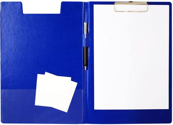 Esselte A4 Clipfolder with Cover, Rigid Plastic, Blue - Image 3