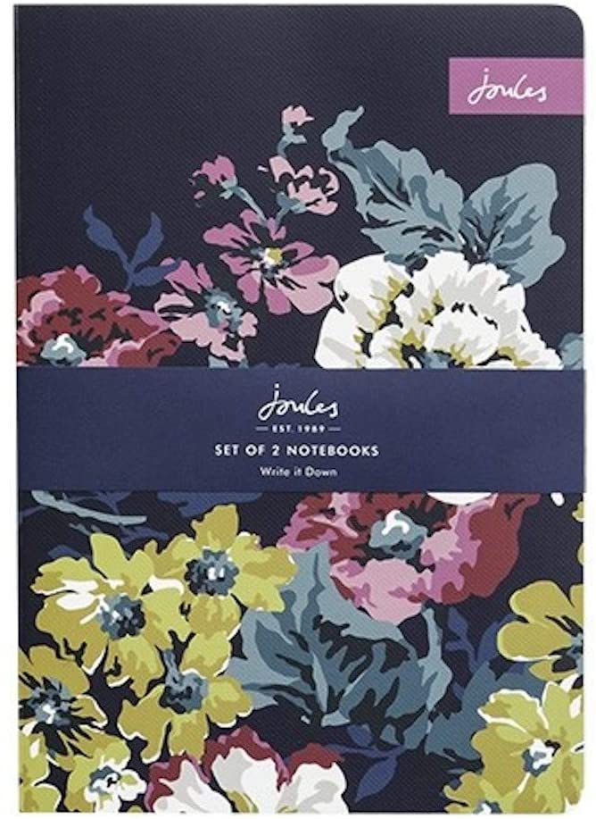 Joules Home A5 Notebooks Set Of 2 - Anniversary Floral - One Size, Multi-Color