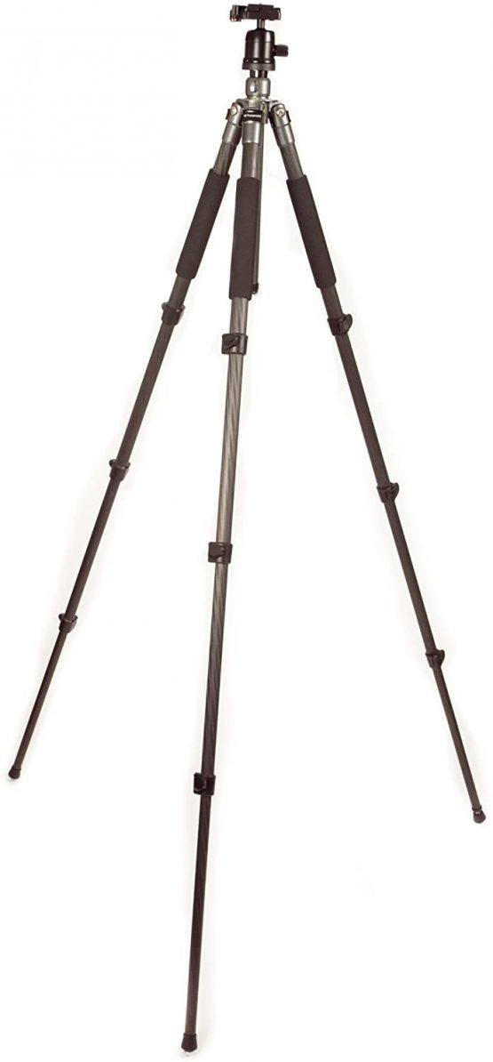 Polaroid 165 cm Carbon Fiber Tripod With Removable Ball Head and Quick Release Plate