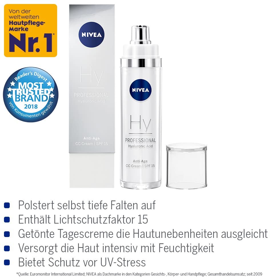 NIVEA PROFESSIONAL Hyaluronic Acid CC Cream SPF 15 (1 x 50 ml