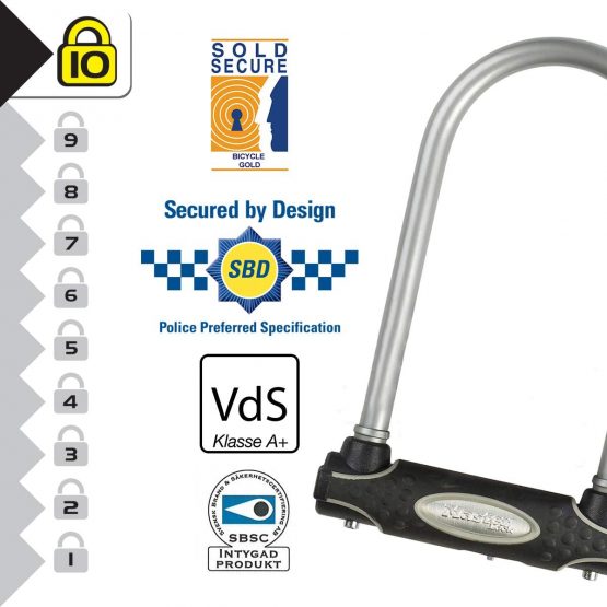 Master Lock Heavy Duty Bike D Lock [Key] [Universal Mounting Bracket] [Certified Bike Lock] [Police Approved] [Silver] 8195EURDPROCOLS - Ideal for Bike, Electric Bike, Mountain Bike, Road Bike, Foldin - Image 3