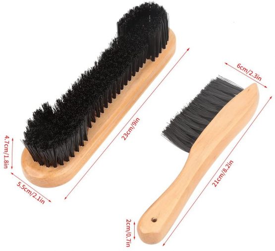Alomejor 2pcs Billiard Table Brush Pool Table Brush Cleaner Kit Snooker Pool Table Brush Kit with Cloth Brush Rail Brush Wooden Handle for Billiard Table - Image 3