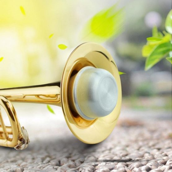 Trumpet Mute, Aluminum Alloy Cork Trumpet Mute Practice Silencer Brass Musical Instrument Part - Image 2