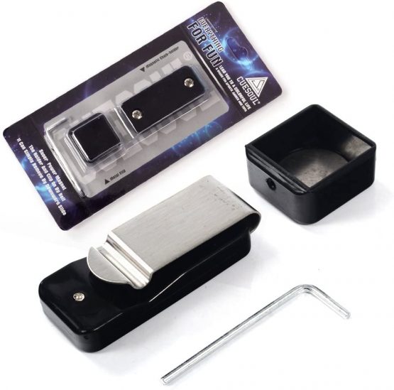 CUESOUL Billiards Snooker Magnetic Pool Cue Chalk Holder with Belt Clip