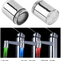3-Color Temperature Sensitive Gradient LED Light Kitchen Bathroom Faucet Water Shower Head Kids wash Hands More LED Faucet Aerator Replacement for Kitchen, Bathroom, Bath Basin, Sink(1pcs)
