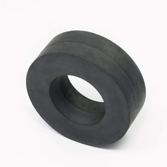AOMAG Ferrite Magnet Ring OD60 x ID32 x 10mm Large Grade C8 Ceramic Magnets for Science (Pack of 2)