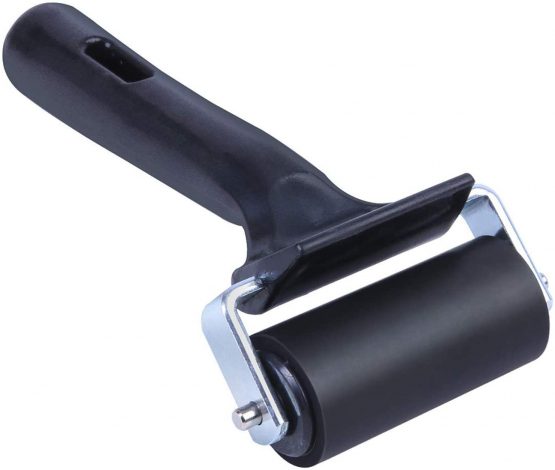 Rubber Roller, ONTWIE Art Roller Ink Rubber Brayer Ideal for Anti Skid Tape Construction Tools, Print, Ink and Stamping Tools