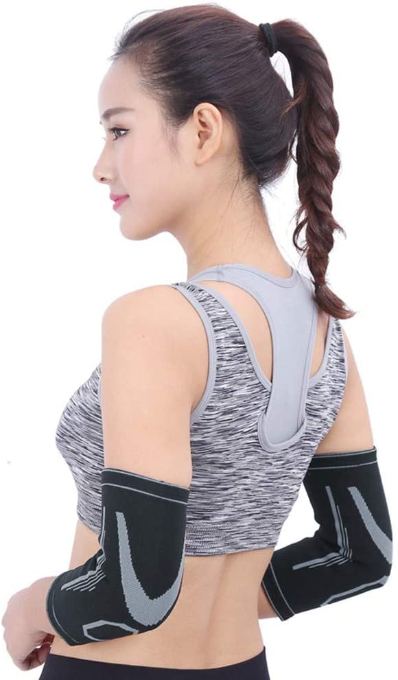 Hually Elbow Support, 1 Pair Elbow Brace, Compression Arm Sleeve for Women and Men Tendonitis Arthritis Tendonitis - Image 2