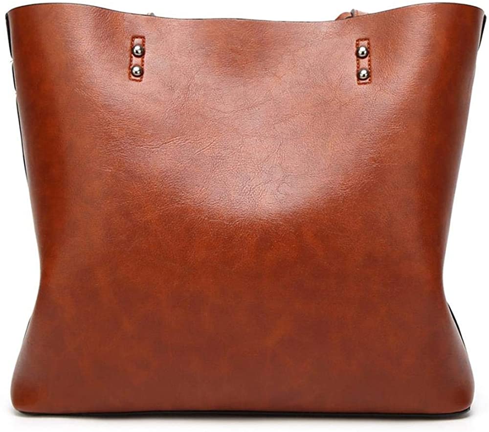 LIRENSHIGE Womens Soft Leather Handbags Large Capacity Retro Vintage Top-Handle Casual Tote Shoulder Bags - Image 3