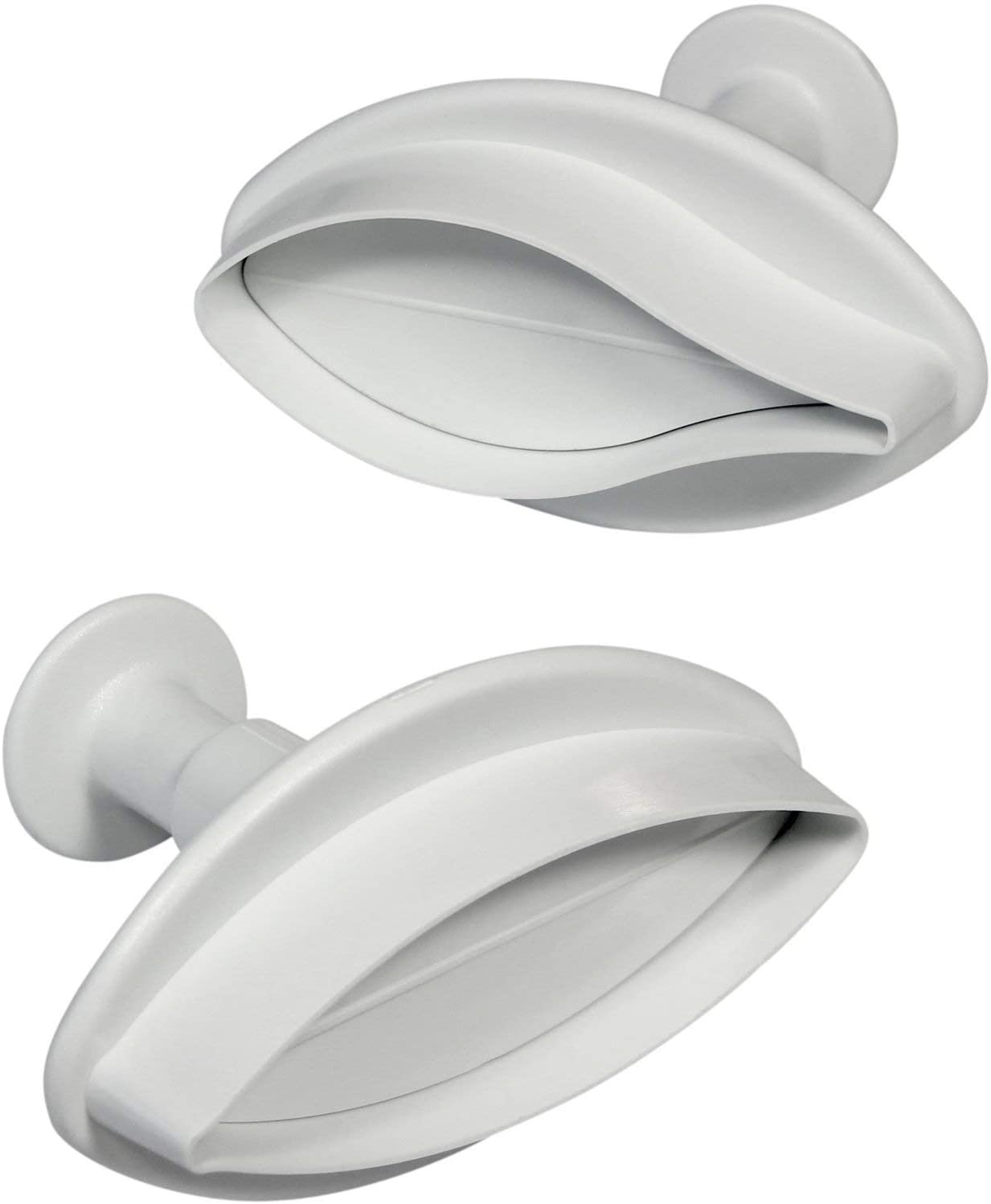PME LY1002 Veined Lily Plunger Cutters, Large Size, Set of 2, White