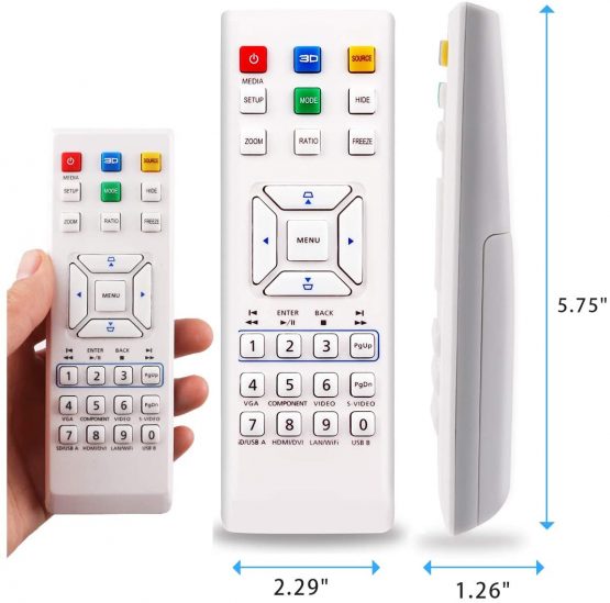 Aimdio Projector Remote Control for Acer H5360BD H5380BD H5382BD H6510BD H6517ABD H6517BD H6517ST H6520BD H7532BD H7550BD H7550BDz H7550ST P1173 P1500 P6200 P6600 P6500 Projector Remote - Image 4