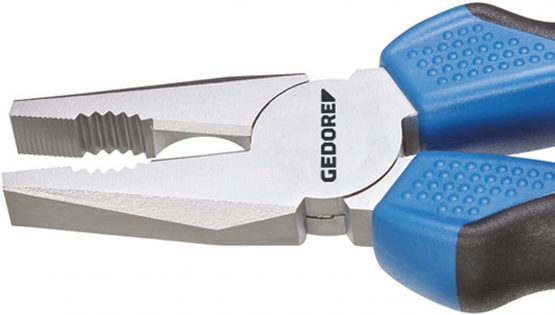 GEDORE Combination pliers for cutting/holding/twisting, Long cutting edges, Dual-material grips, European pattern, Length 160 mm, 8245-160 JC - Image 2