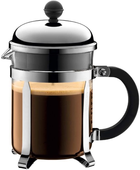 BODUM Chambord 4 Cup French Press Coffee Maker, Chrome, 0.5 l