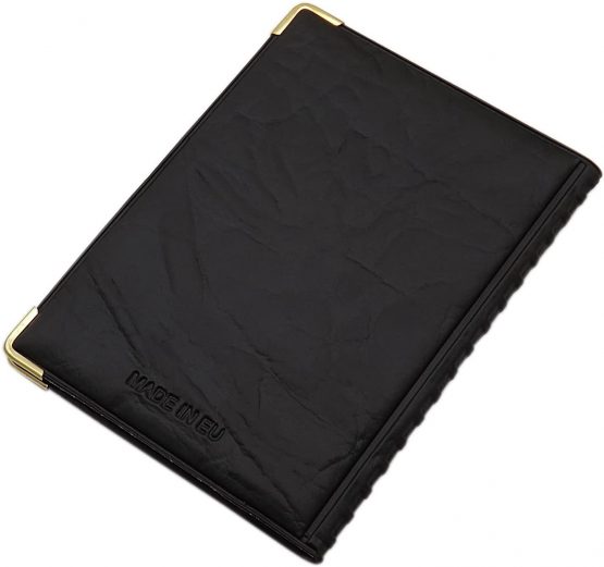 ID and Credit Card Holder with Metal Corners 10 Pockets (Design 1 / Black) - Image 2