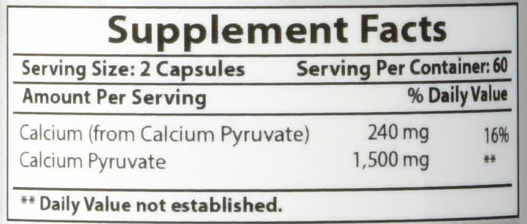 Best Naturals Calcium Pyruvate Fat-Burning Formula for Thighs 750 mg 120 Capsules - Calcium pyruvate for Weight Loss - Image 3
