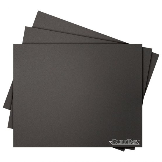 BuildTak BT08X10-3PK 3D Printing Build Surface, 8" x 10”, 203 mm x 254 mm, Rectangle, Black (Pack of 3)