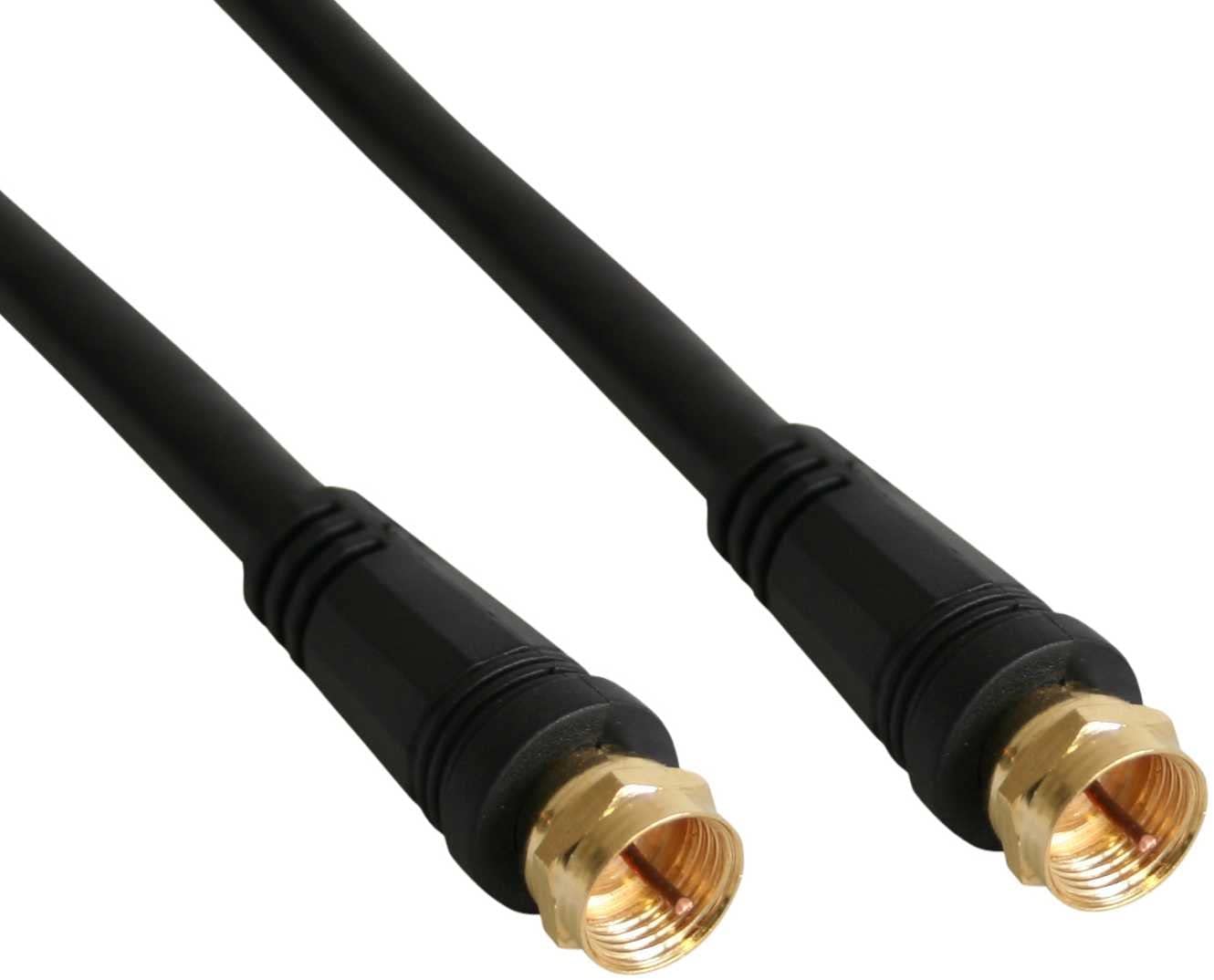 InLine® SAT Connection Cable 2 x Shielded / 2 x F-Connectors >85 dB 15 m Black