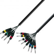 Adam Hall 3 Star Series 5m 4x 6.3mm Jack Stereo to 8x 6.3mm Jack Mono