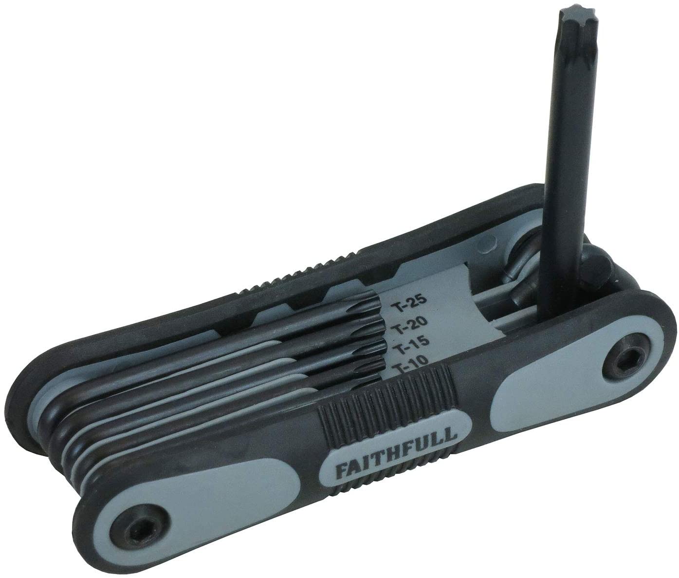 Faithfull TKSF8 Folding (Torx ) Star Key Set (8 Pieces), Black - Image 2