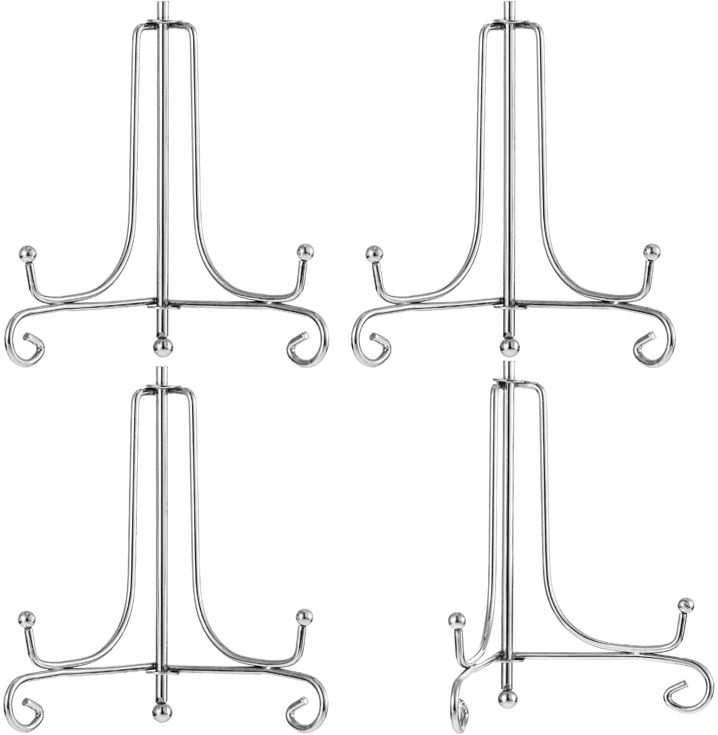 4 Packs Iron Display Stand, Iron Easel Plate Display, Photo Holder