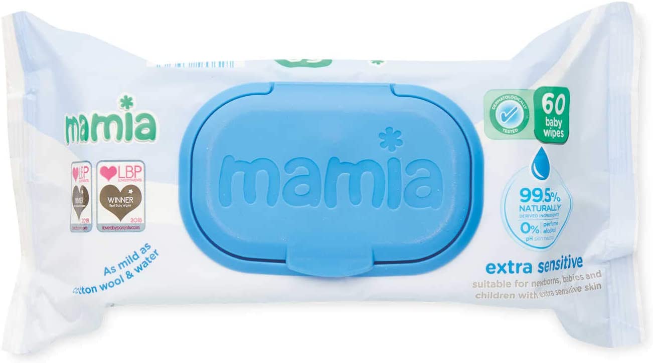 Aldi Mamia 60 Extra Sensitive Baby Wipes, 60 count (Pack of 1) - Image 2