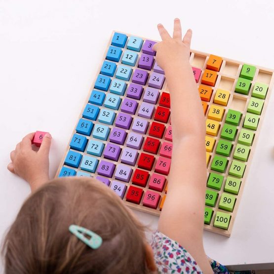 Bigjigs Toys Wooden Number Counting Tray | Wooden Toys | Maths Games | Wooden Board Game | Learning Resources | Board Games | Educational Toys | Teacher Supplies | Montessori Toys - Image 4