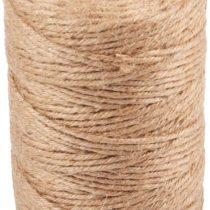 YMWALK 100Yards Jute Twine, 6Ply 3mm Thick Strong Natural Jute Rope Jute String for Floristry, Gifts, DIY Arts&Crafts, Decoration, Bundling, Garden and Recycling(1 Roll)
