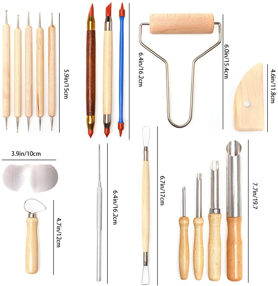 61pcs Ceramic Tools Clay Sculpting Set, Polymer Clay Tools Clay Sculpting Tools - Image 2