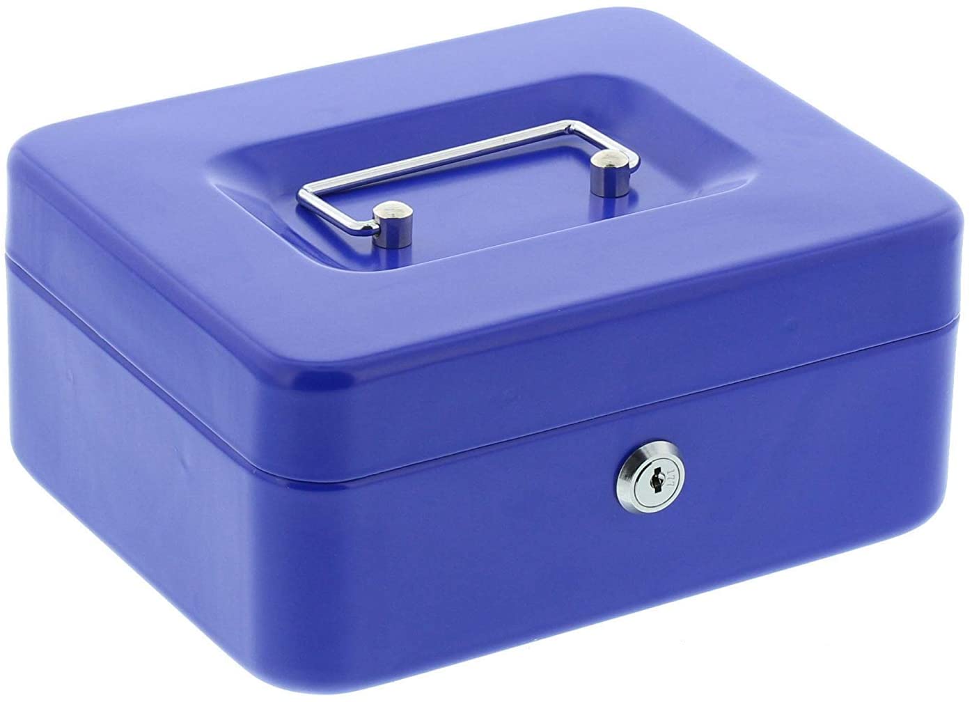 BURG-WÄCHTER Safety Deposit Box with Coin Slot, with Lock, Blue, Money 5020, 200mm x 160mm x 90mm