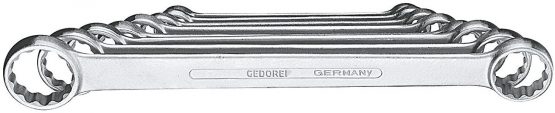 Gedore 4/8 8-Piece Double-End Box Wrench Set DIN837 SW6x7-20x22mm Gedore ISO3318