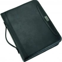 Alassio Conference Folder Writing Case with Calculator and Pad A4 Leather-look Black Ref 96086-1