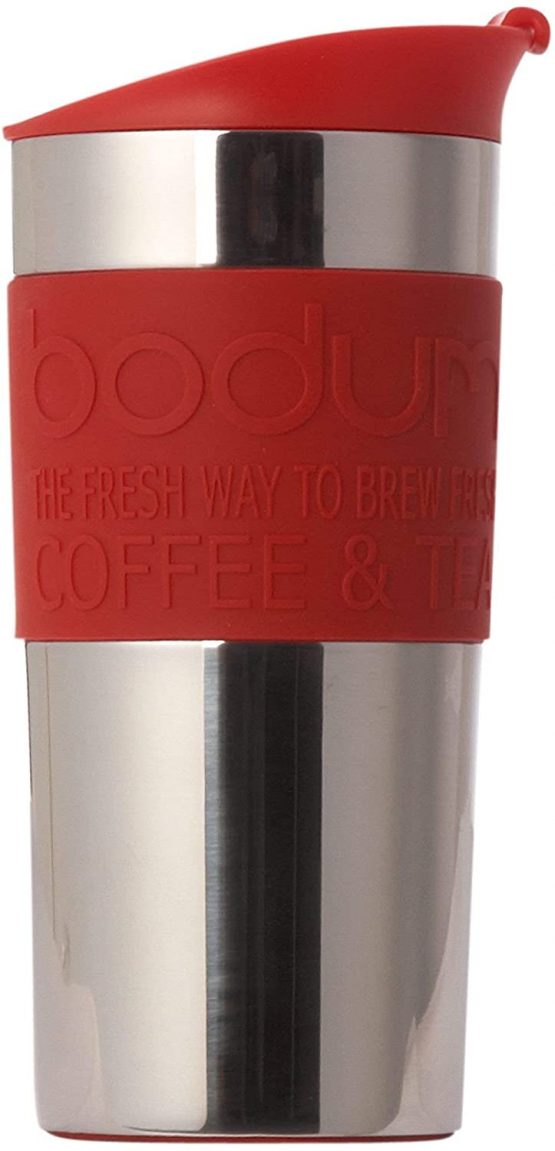Bodum 11068-294 Vacuum Travel Mug, 0.35 L - Small, Red - Image 2