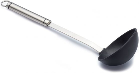 KitchenCraft Professional Soup Ladle with Non Stick Safe Nylon Head, Stainless Steel, 33 cm - Image 2