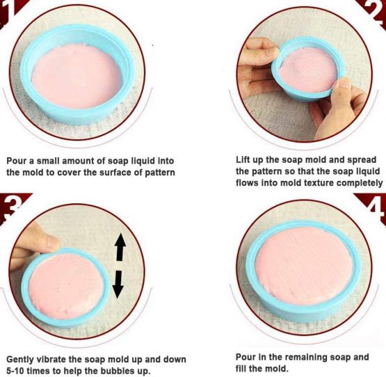 21Pcs Silicone Soap Making Molds, Square Round Oval Shaped, Soft Cupcake Muffin Baking Pan for DIY Homemade Craft - Pink, Blue, Rose Red, Purple - Image 3