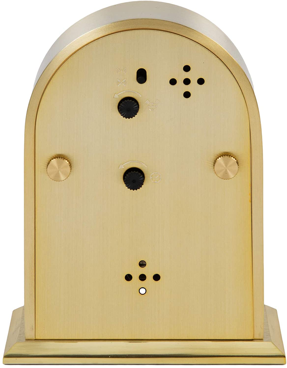 WILLIAM WIDDOP Arched Mantel Clock Gold Aluminium Case, Gold Finish - Image 3