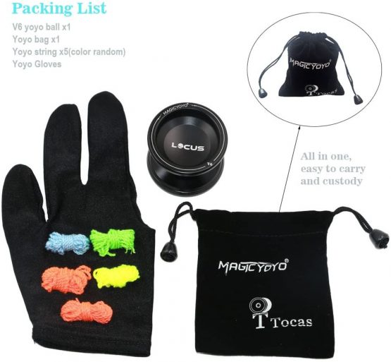 MAGICYOYO Yoyo for Kids Easy Yoyos Responsive Yo-yos Beginner Magic Yoyo V6 LOCUS Space Metal Yo-yo Pro Yo Yo Set Toy Black - Image 3