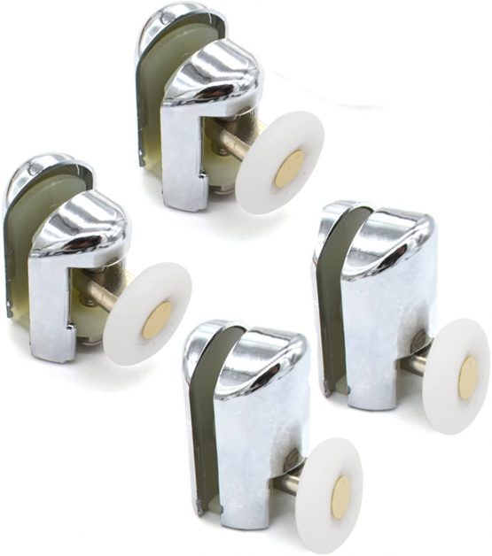 Set of 4 Chrome Plated Shower Door Rollers 2 Upper and 2 Lower YQ2028