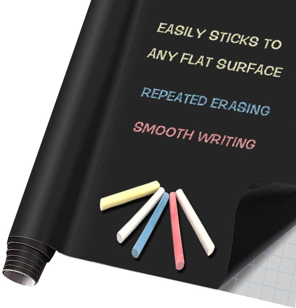 2 Pack Self Adhesive Blackboard Sticker Roll DIY Wall Paper Contact